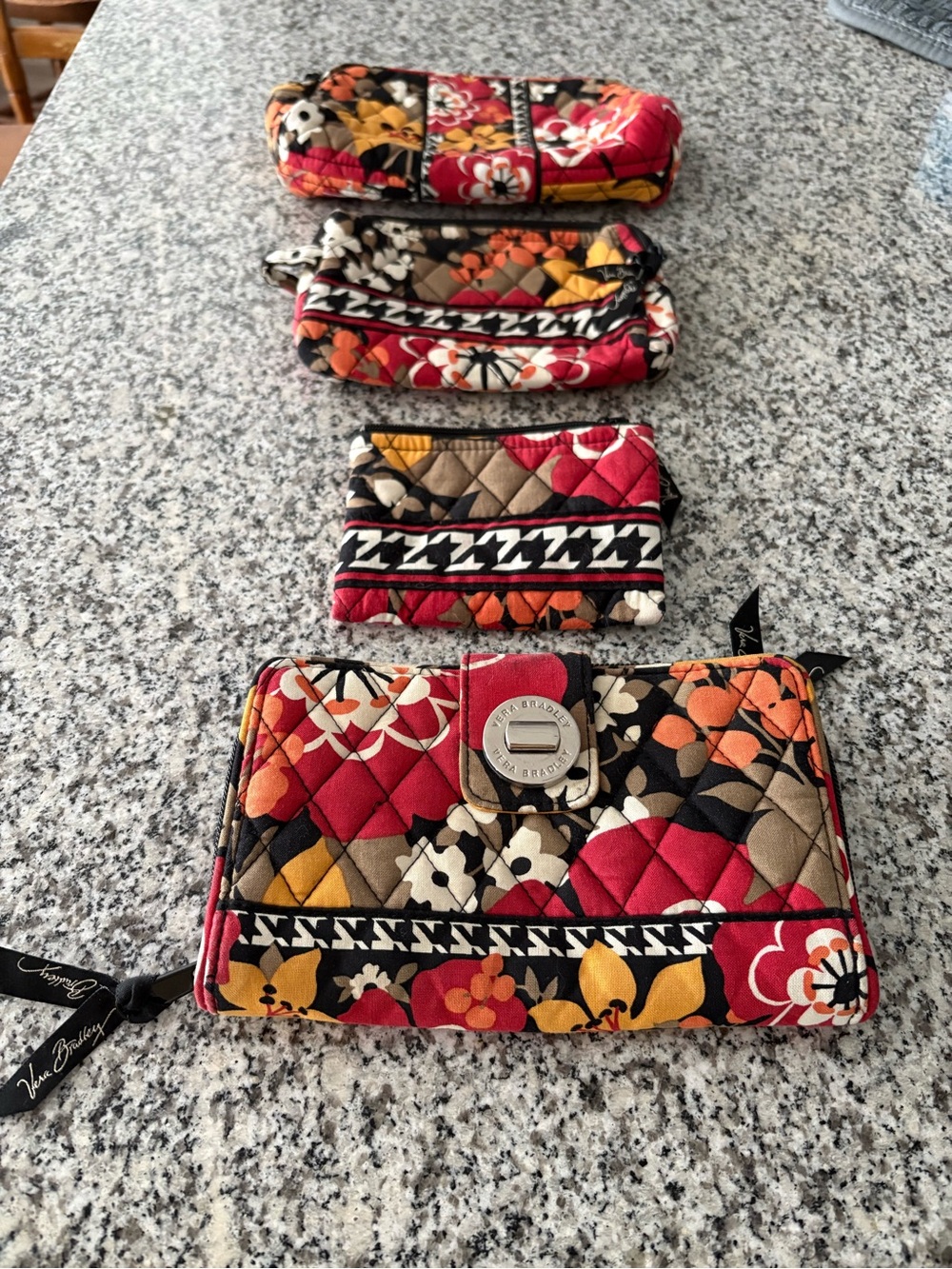 Vera Bradley Bittersweet Matching Bundle - 4 pieces - Great Condition